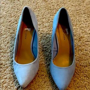 Baby blue heels from the United Kingdom